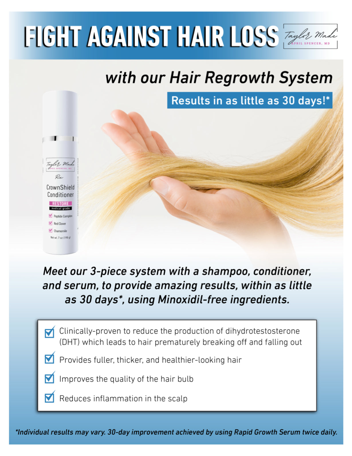 CrownShield Conditioner - Strengthening Hair Conditioner for Thinning Hair | Peptide & Botanical Formula | Oncology-Safe Hair Recovery System