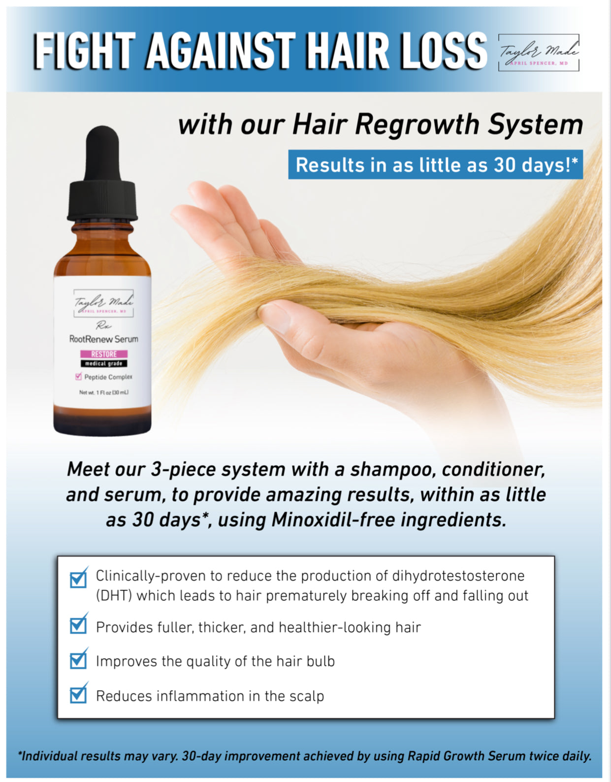 RootRenew Serum | Hair Growth Serum with HRS-10 Peptides – Taylor